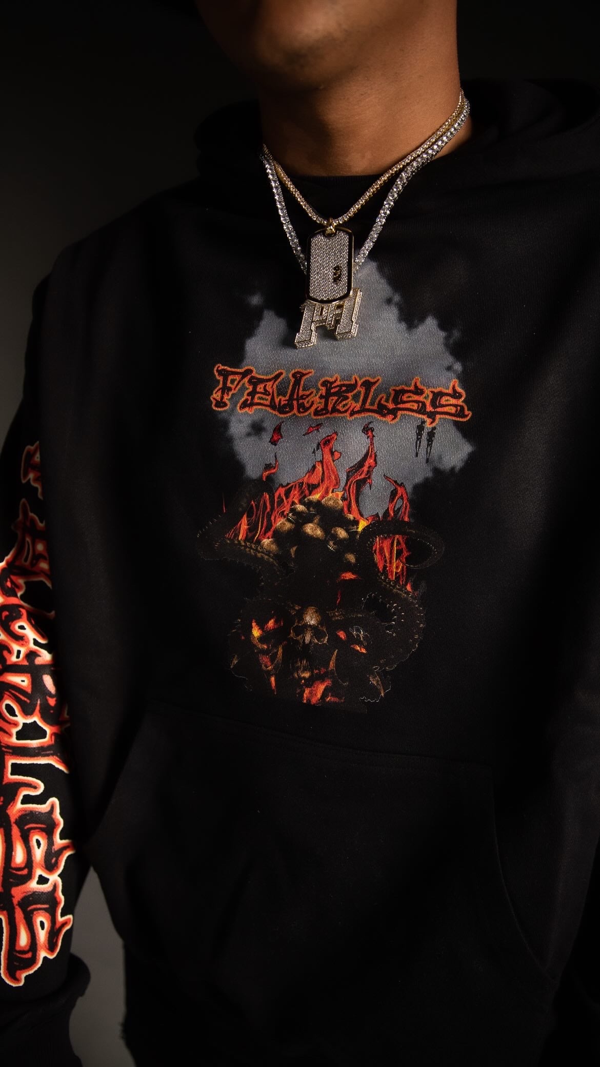 Fearlss black hoodie