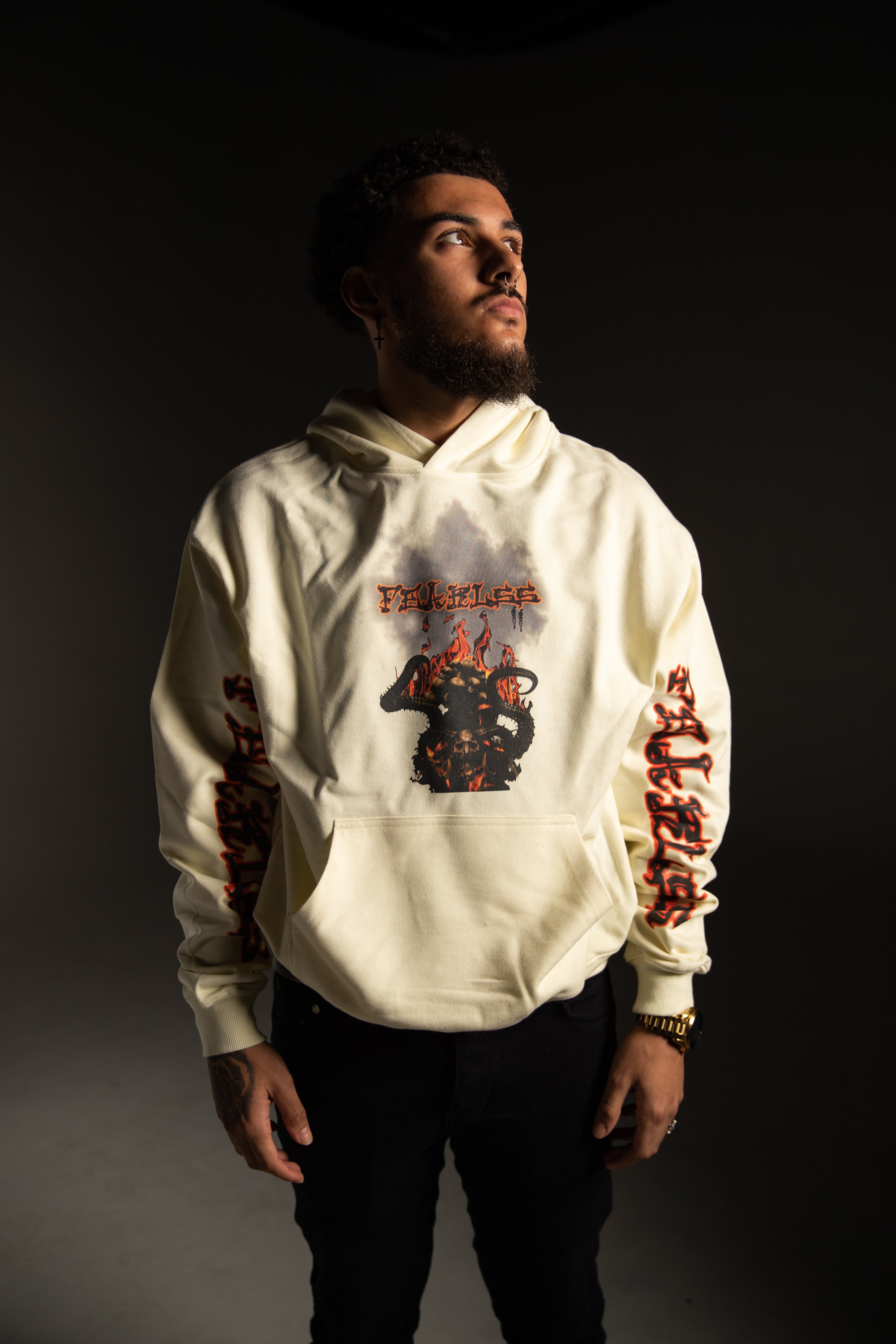 Fearlss beige hoodie